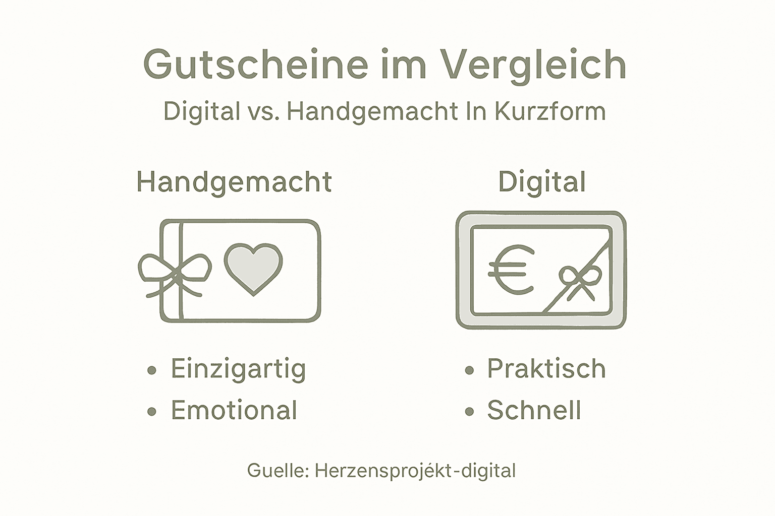 Infografik: Überblick und Vergleich verschiedener Gutscheinarten