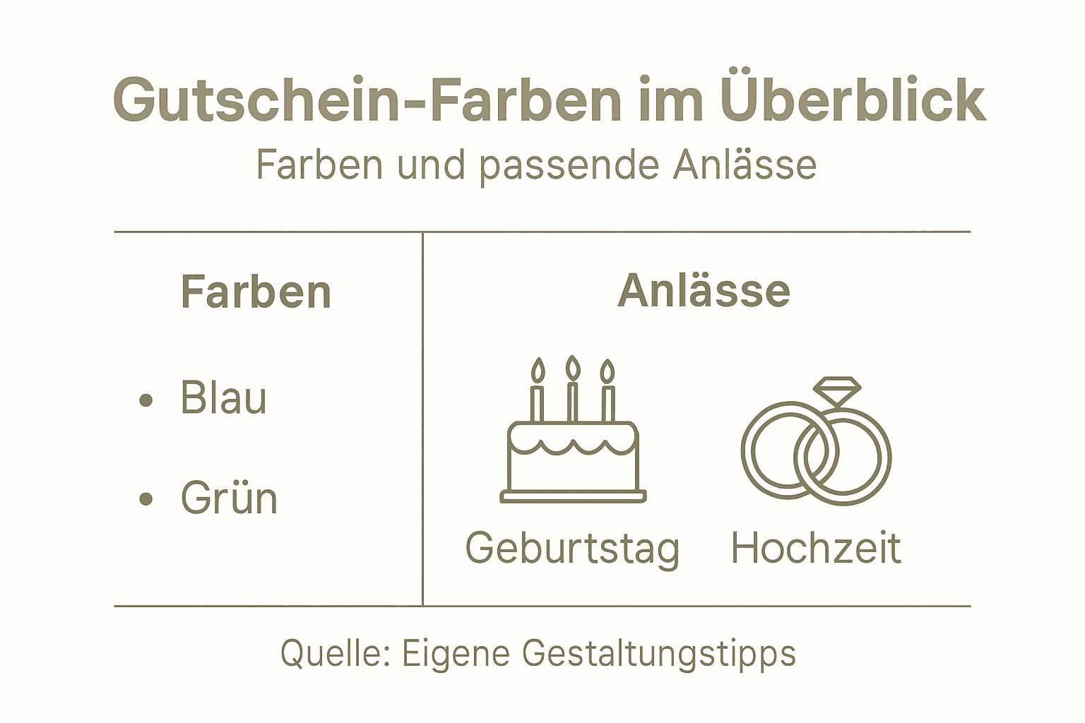 Grafik: Die richtige Farbwahl für ansprechende Gutscheine