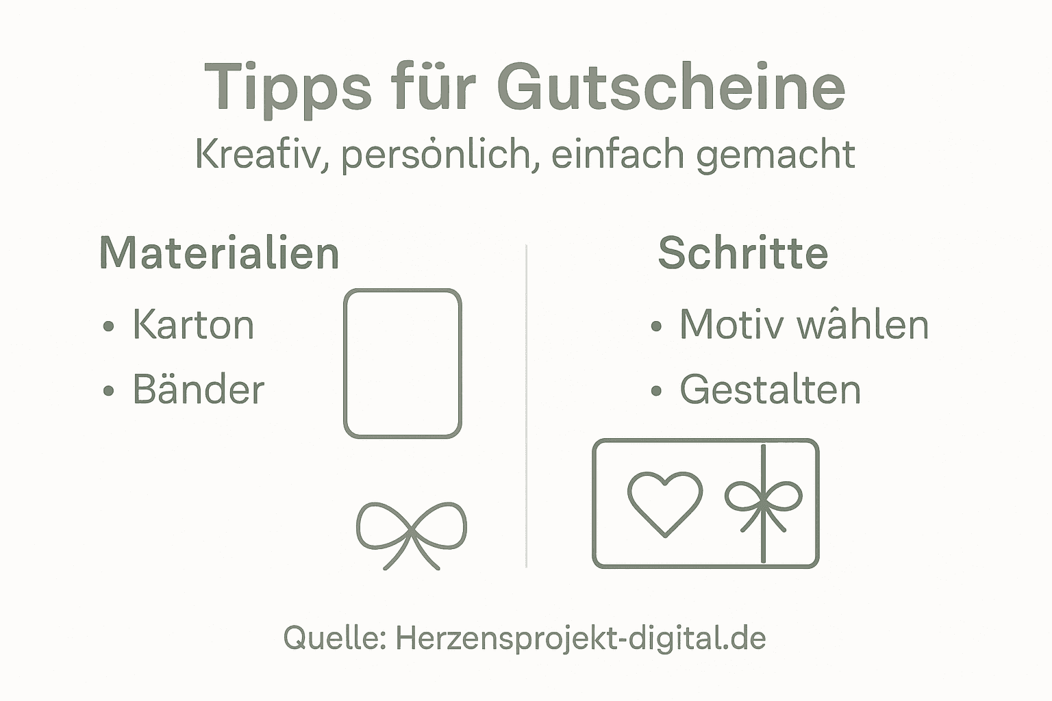So gestaltest du deinen Gutschein selbst: Eine anschauliche Infografik mit Tipps und Ideen