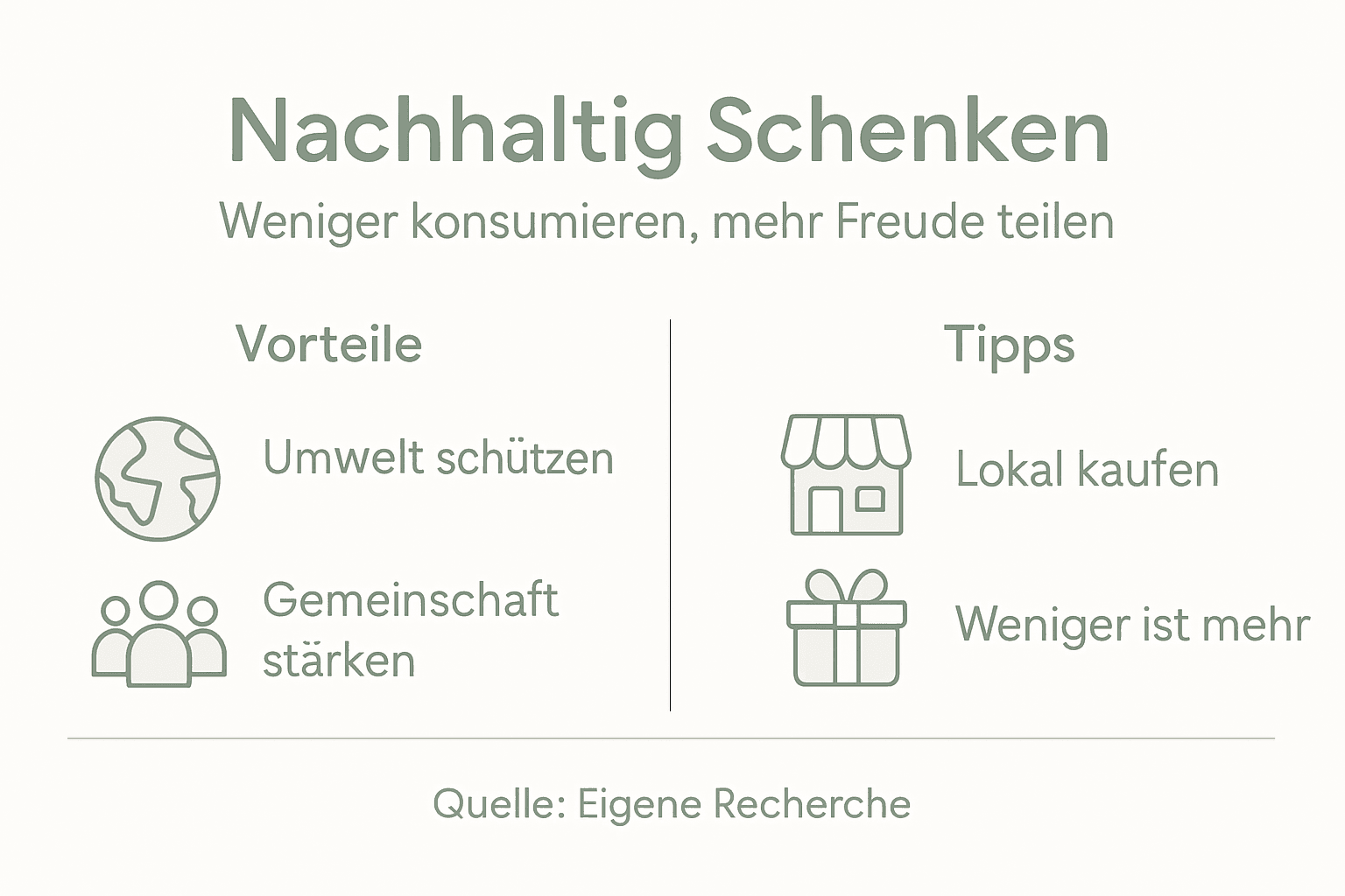 Nachhaltig schenken auf einen Blick: Vorteile, praktische Tipps und Wissenswertes im Überblick