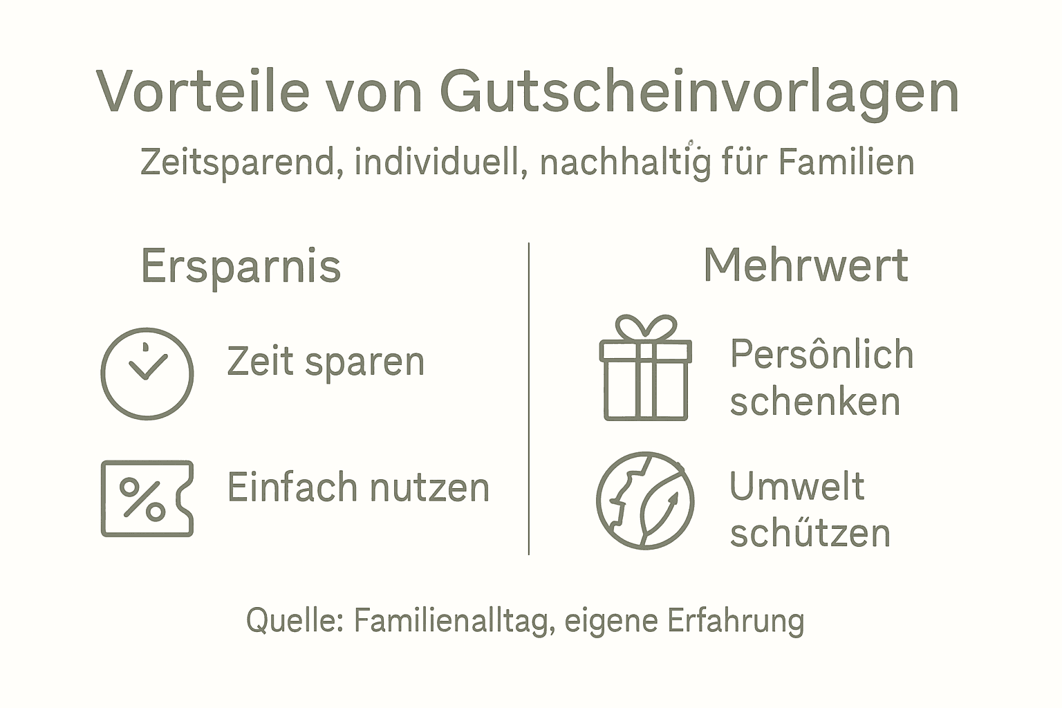 Infografik: Warum Gutscheinvorlagen für Familien besonders praktisch sind