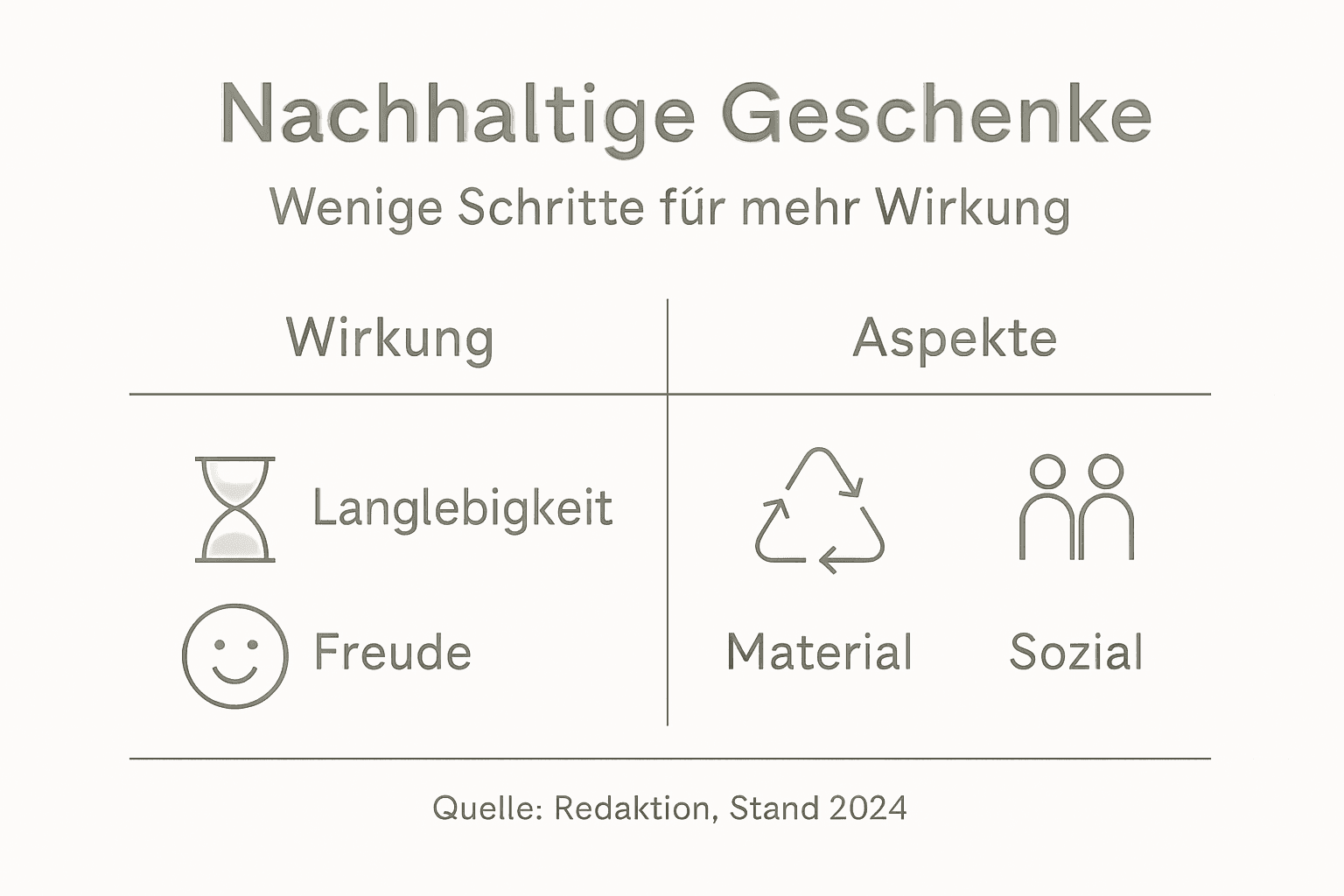 Übersicht: Nachhaltige Geschenkideen und ihre positiven Effekte