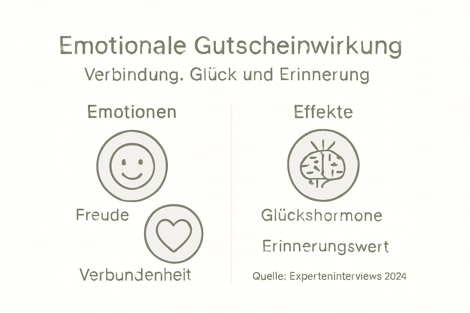 Die Infografik veranschaulicht, welche Emotionen Gutscheine auslösen und wie sie auf ihre Empfänger wirken.