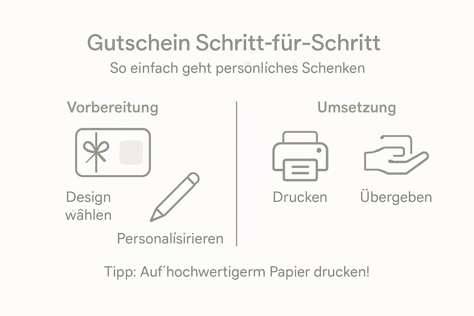 Übersichtliche Infografik: So gestaltest du Schritt für Schritt einen persönlichen Geburtstagsgutschein