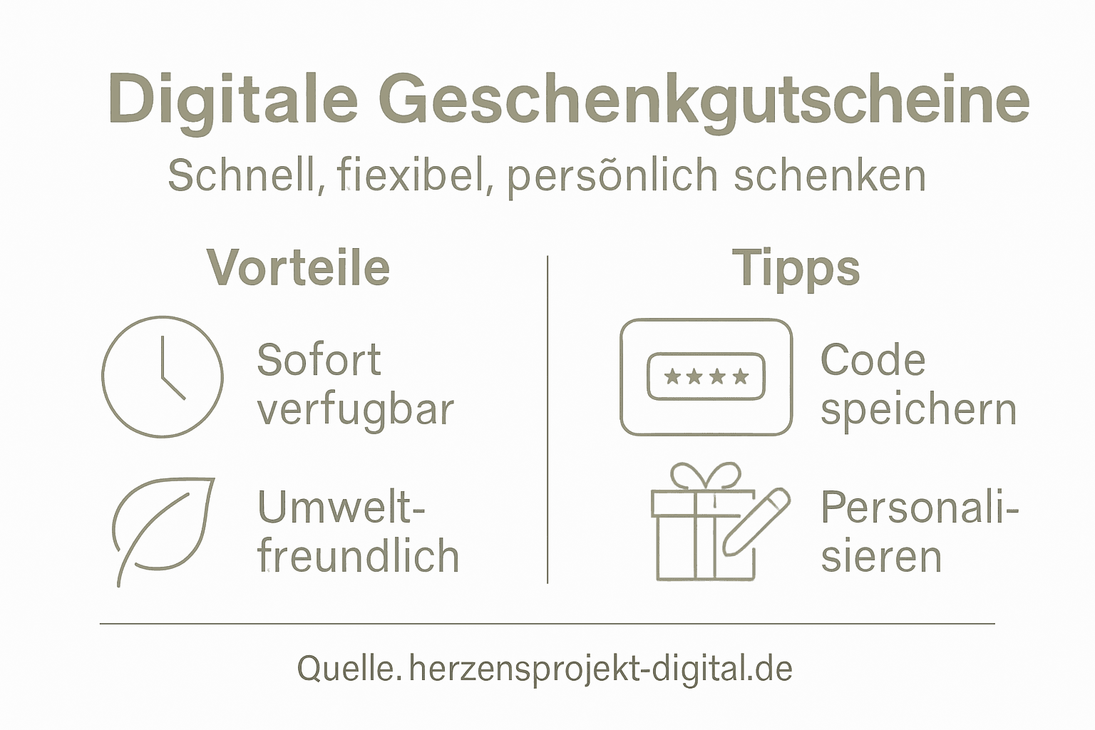 Infografik: Die Vorteile digitaler Geschenke und praktische Tipps für die Auswahl