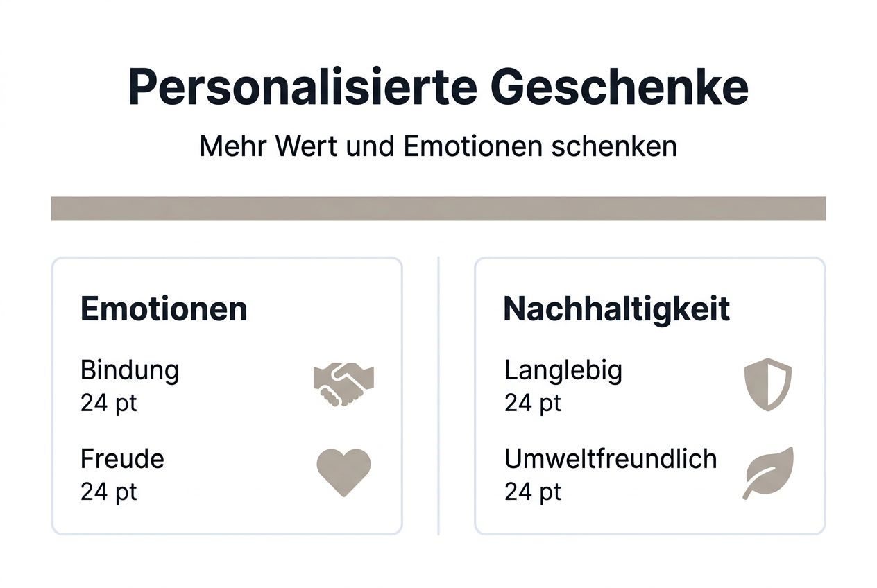 Infografik: Die wichtigsten Vorteile von personalisierten Geschenken im Überblick