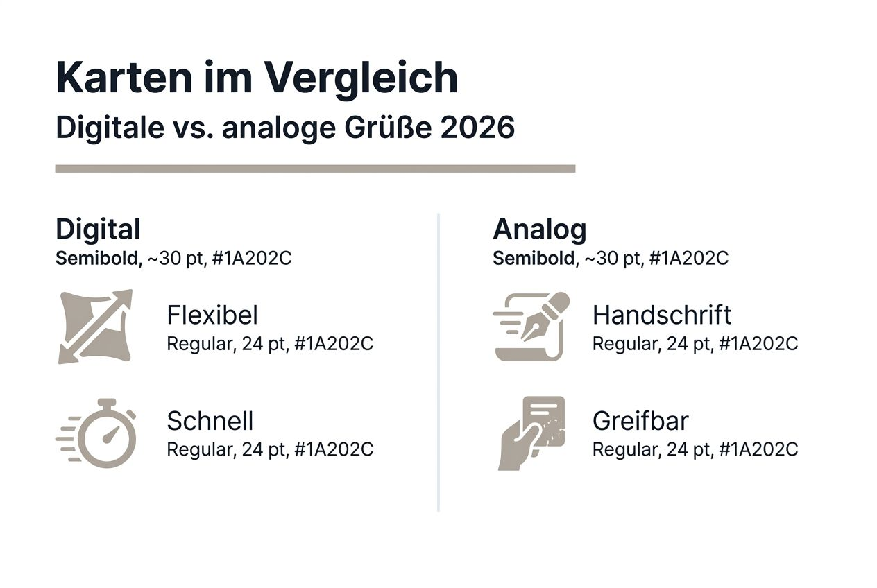 Infografik: Digitale oder klassische Geburtstagskarten – ein Vergleich