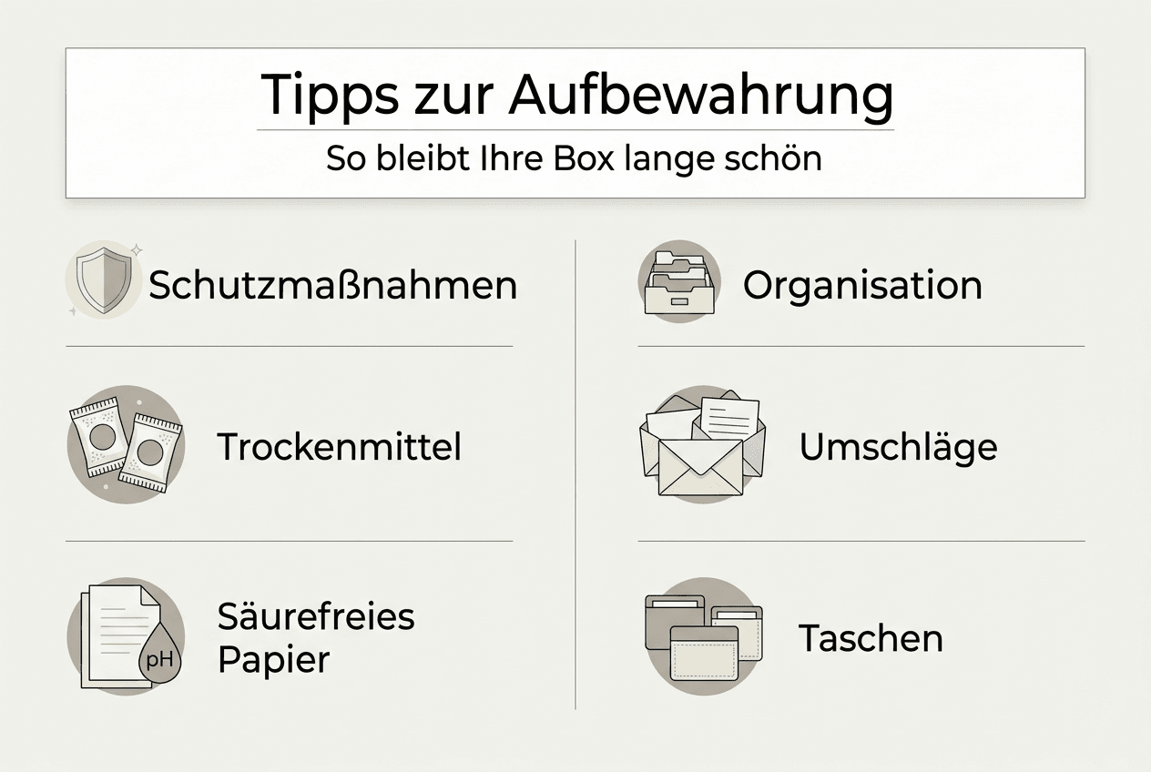 Infografik: Erinnerungen sicher aufbewahren – Die perfekte Box für deine Schätze