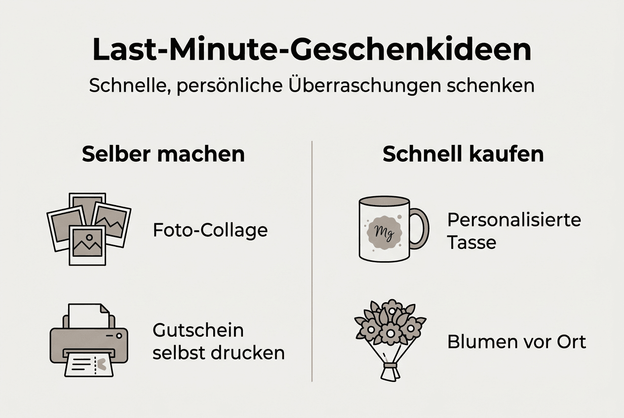 Übersicht: Kreative Geschenkideen für Kurzentschlossene