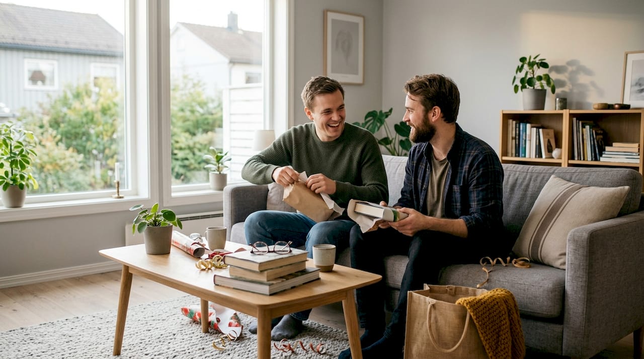 Freunde überraschen sich gegenseitig mit liebevoll ausgewählten, ganz persönlichen Geschenken.