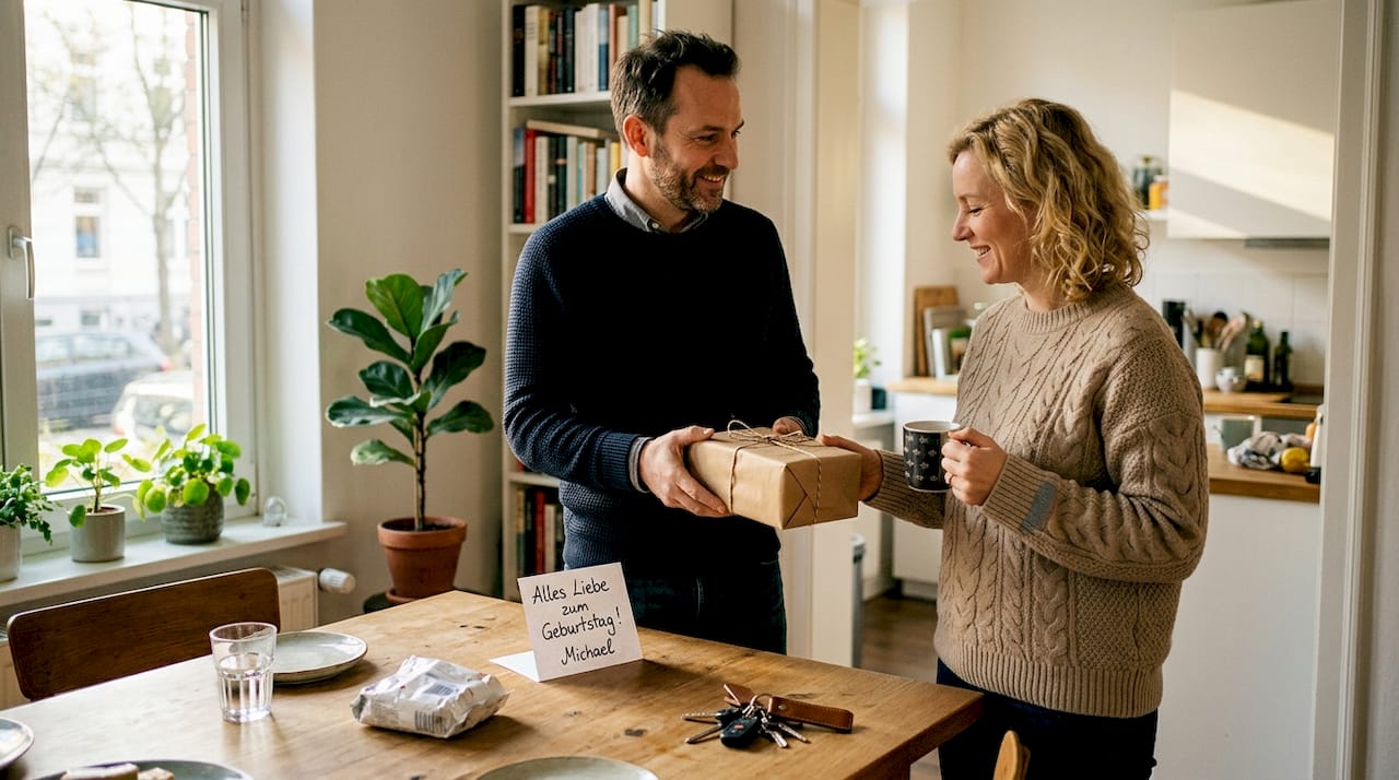 Ein Geschenk, liebevoll begleitet von einem handgeschriebenen Brief