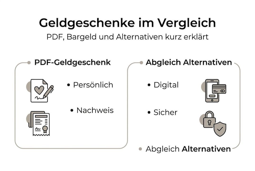 Infografik: Geldgeschenke im Vergleich – Welche Vorteile bieten die verschiedenen Möglichkeiten?