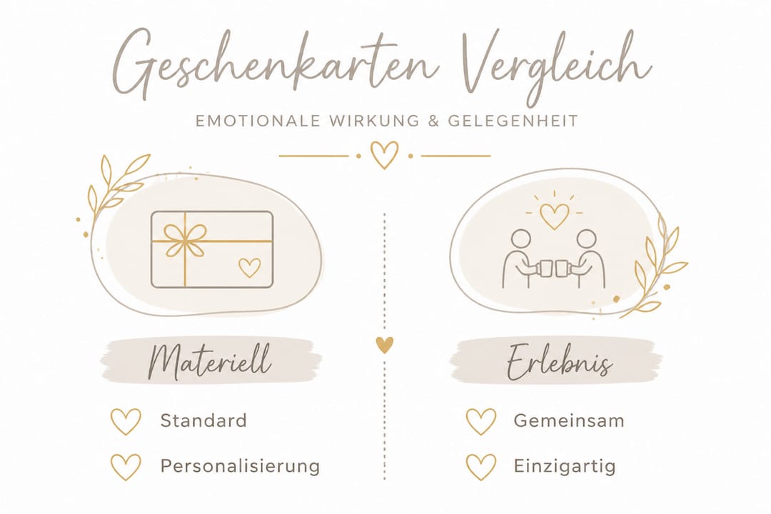 Infografik: Sachgeschenke und Erlebnisse im direkten Vergleich – was kommt besser an?
