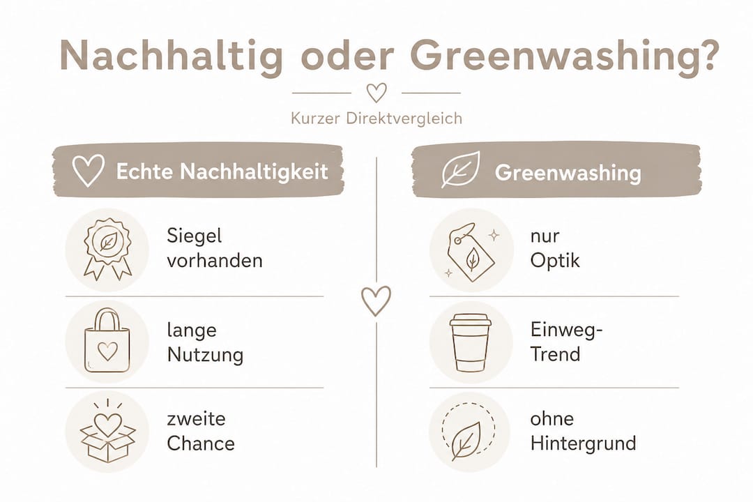 Infografik: Nachhaltigkeit oder nur grünes Image? Ein Vergleich