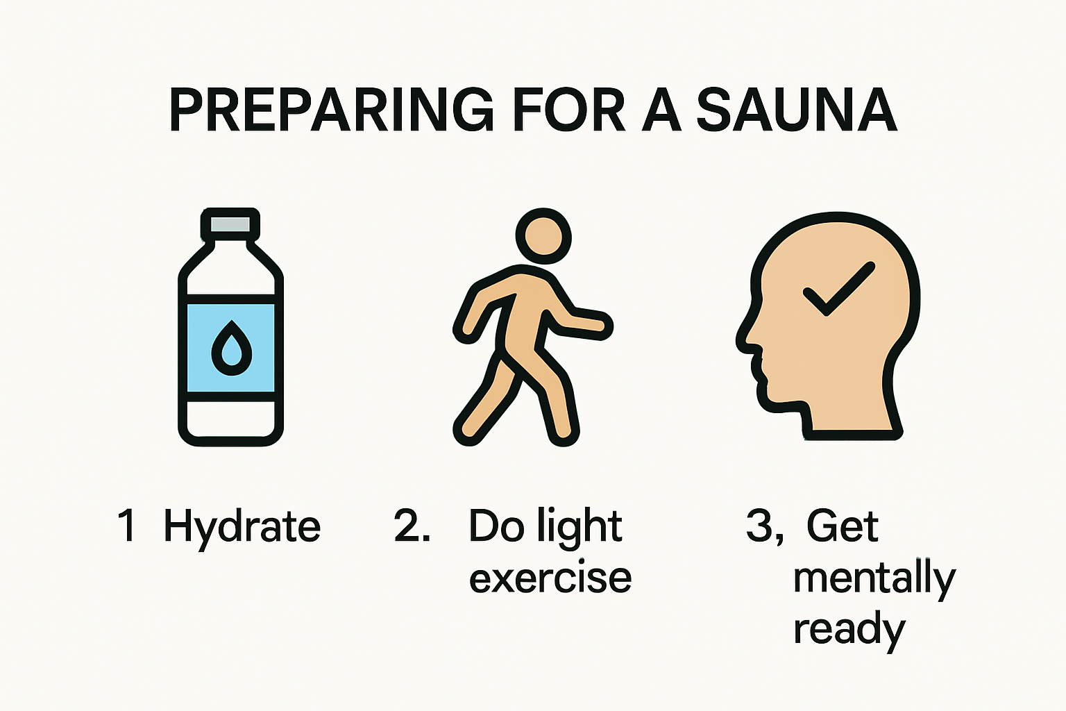 Steps for preparing for an elevated sauna experience