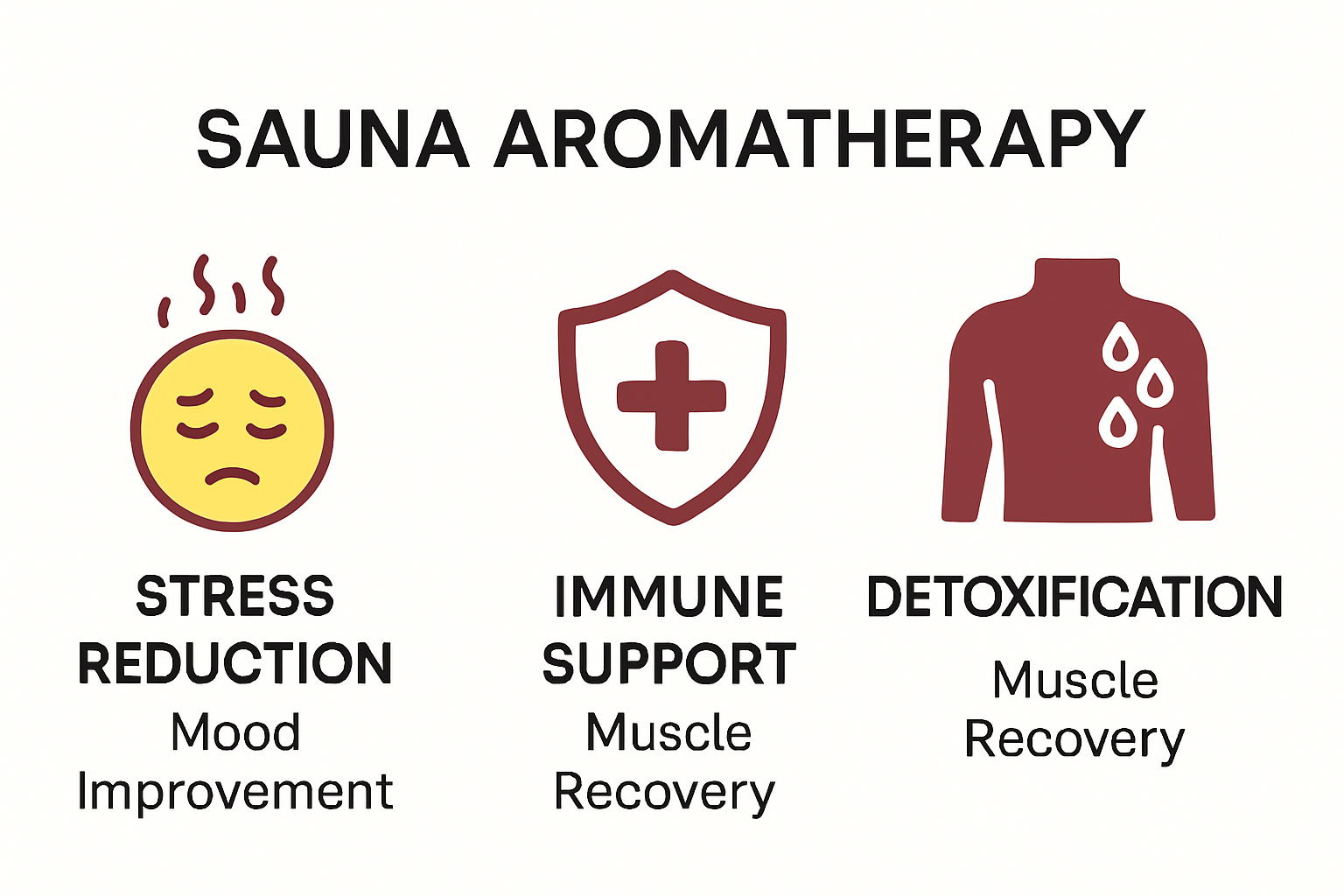 Sauna aromatherapy mental and physical benefits infographic