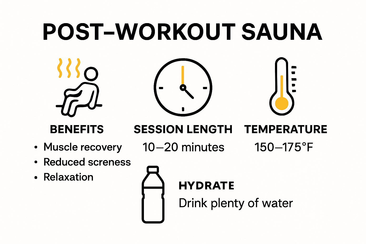 Quick summary of safe sauna use after workouts