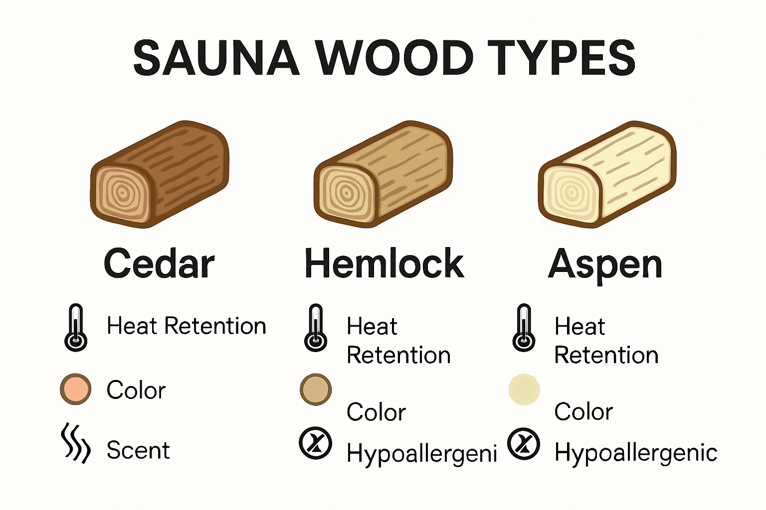 Comparison of sauna wood types and their benefits