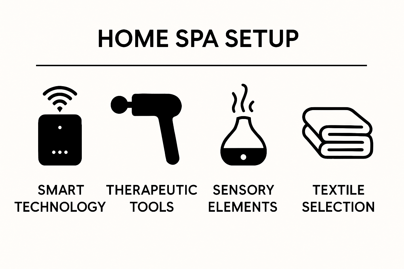 Infographic visualizing high-quality product integration in home spas