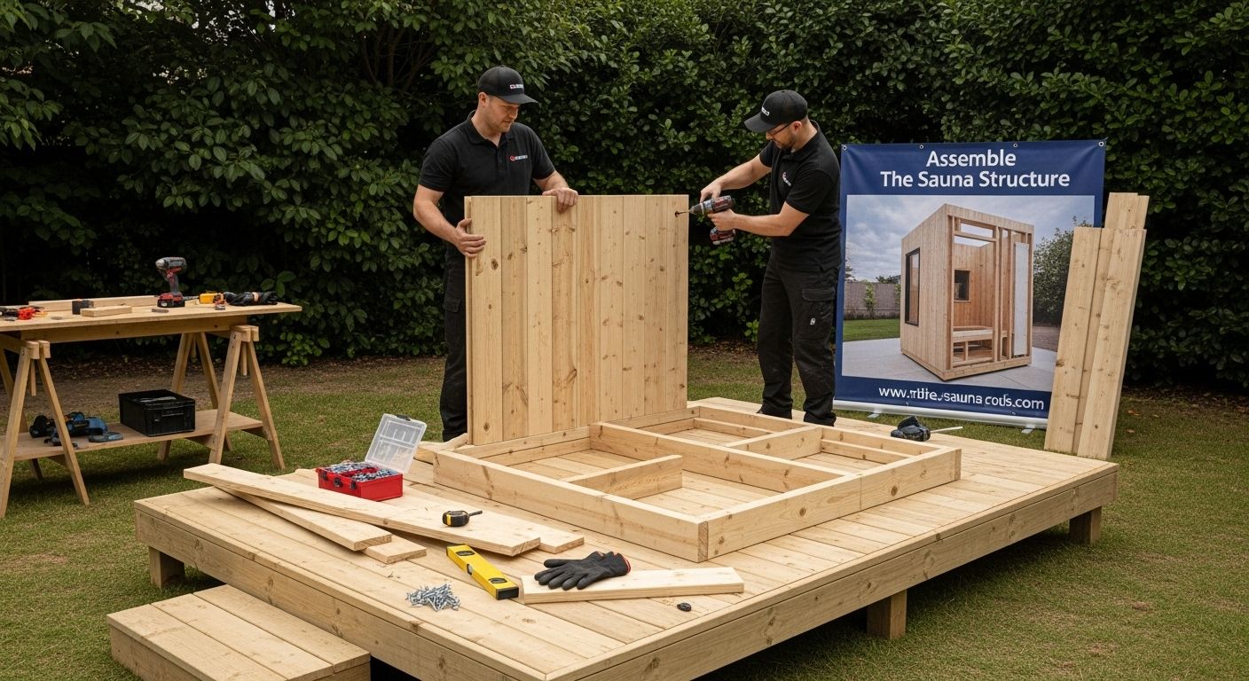 sauna assembly process