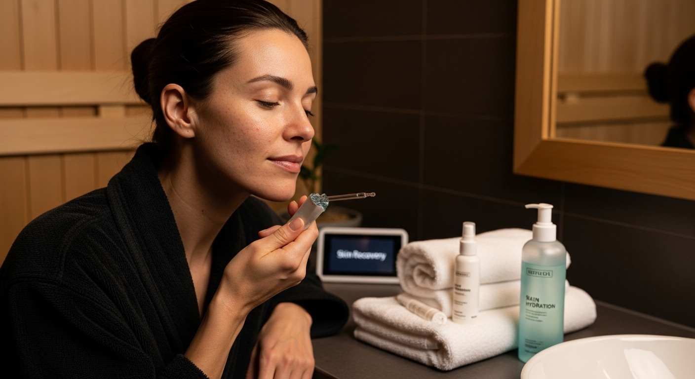 post-sauna skincare wellness
