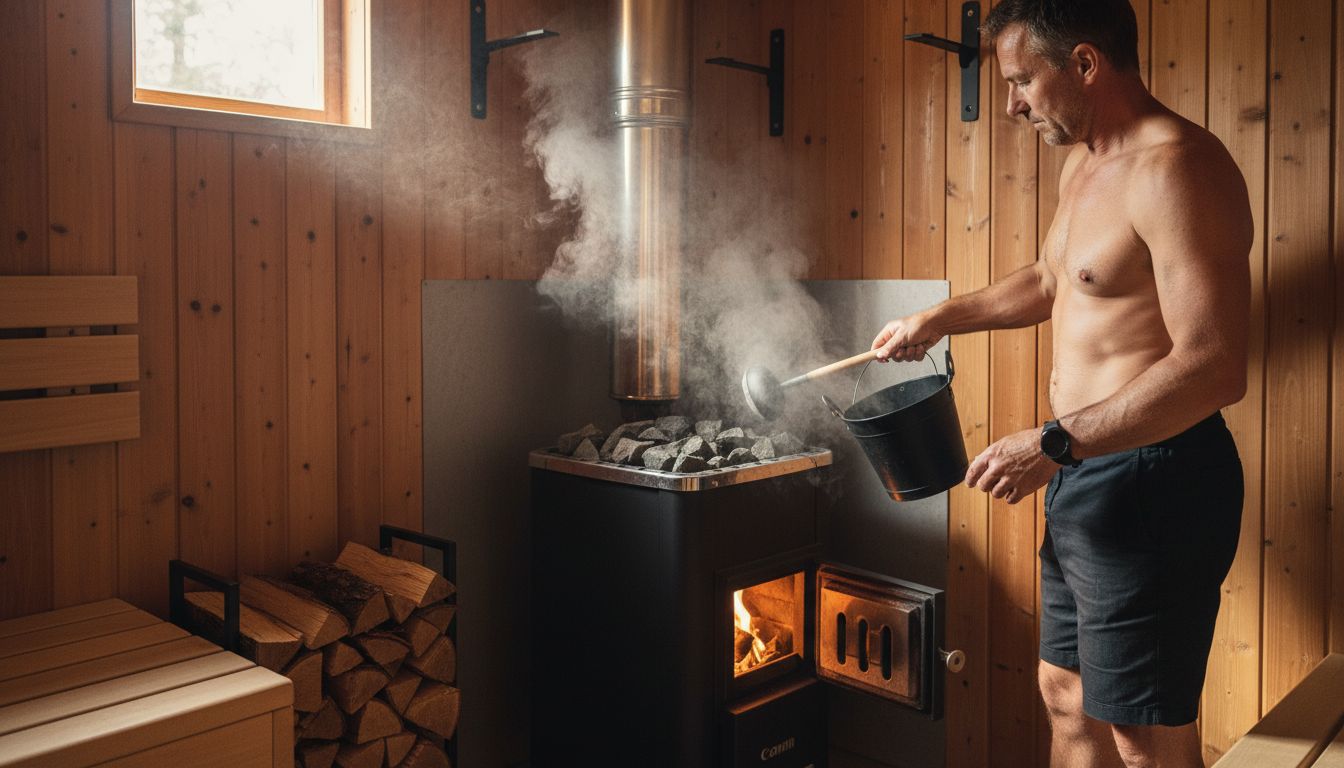 Finnish sauna interior