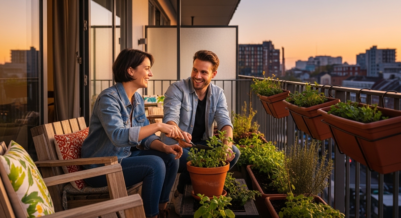 nachhaltiges outdoor design balkon
