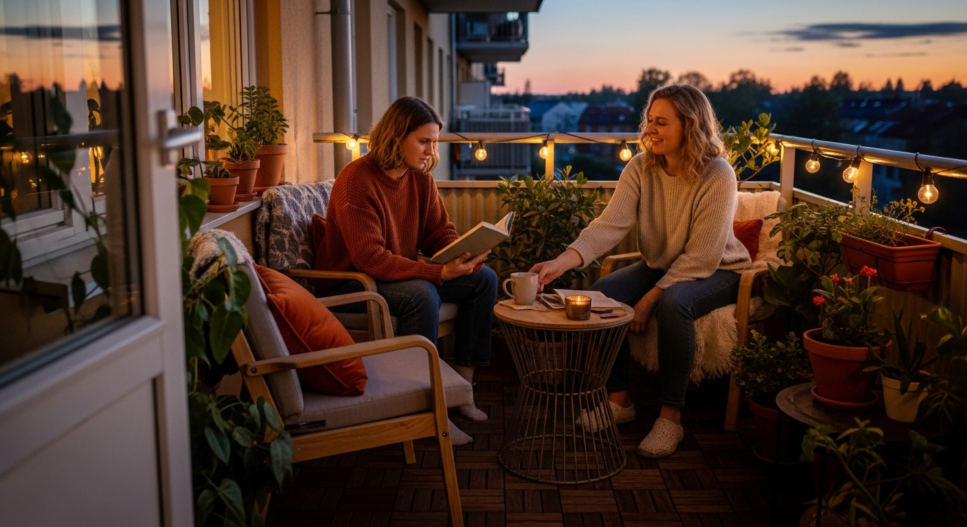 Outdoor Bereich Beistelltisch Atmosphäre