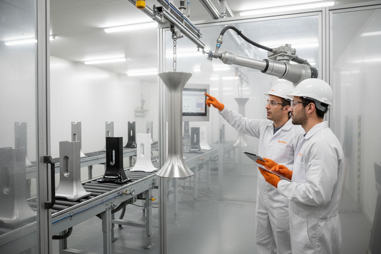 Edelstahl Pulverbeschichtung Fertigung