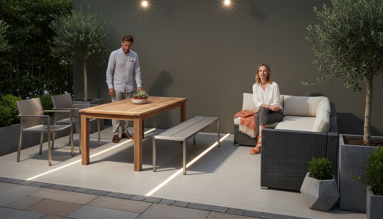 Gartenmöbel verschiedene Materialien