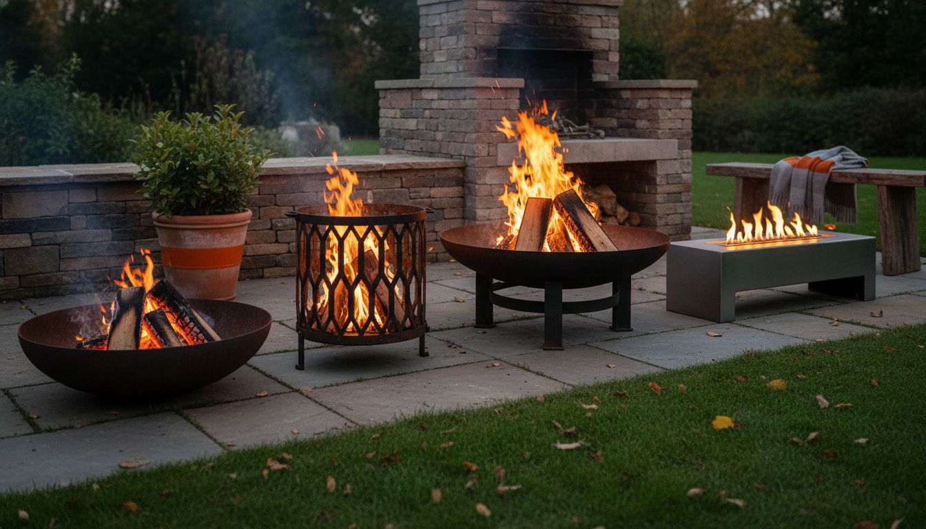 verschiedene Feuerstellen Modelle