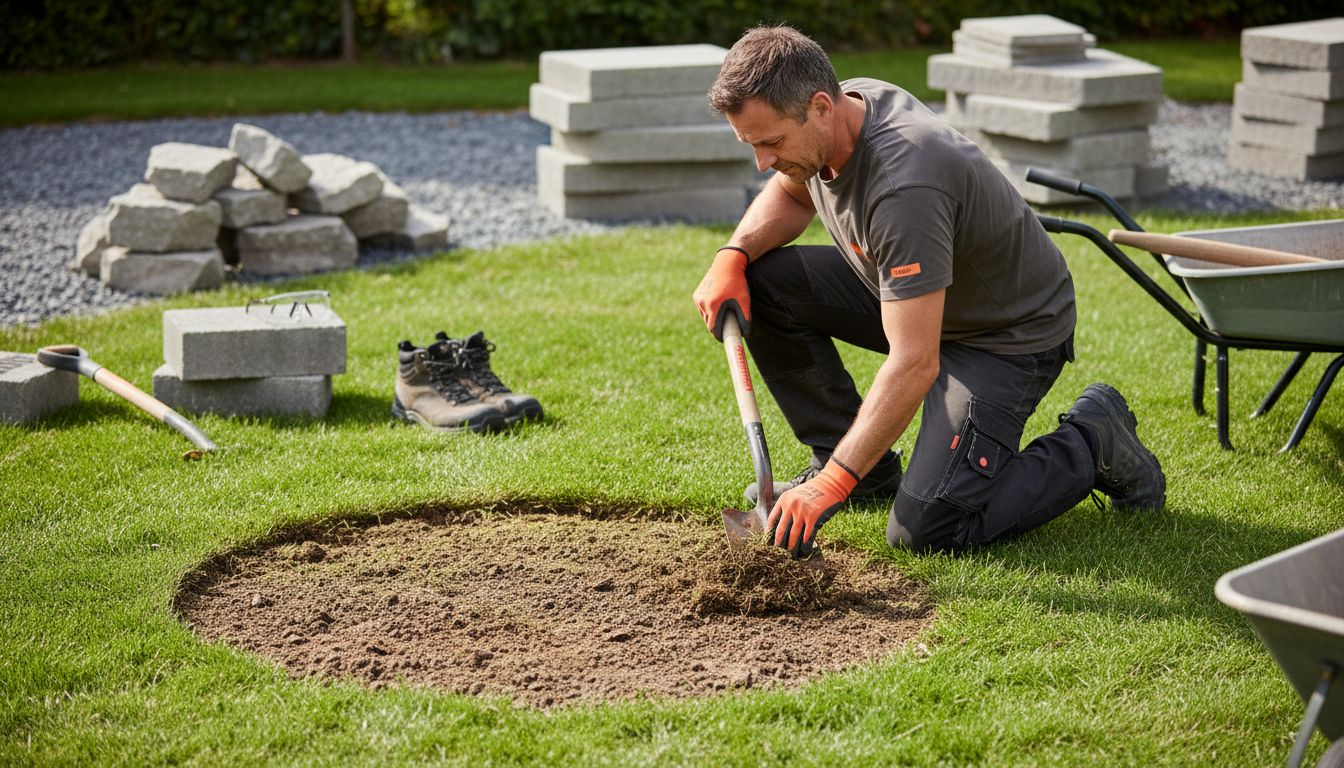 feuerstellen untergrund vorbereitung