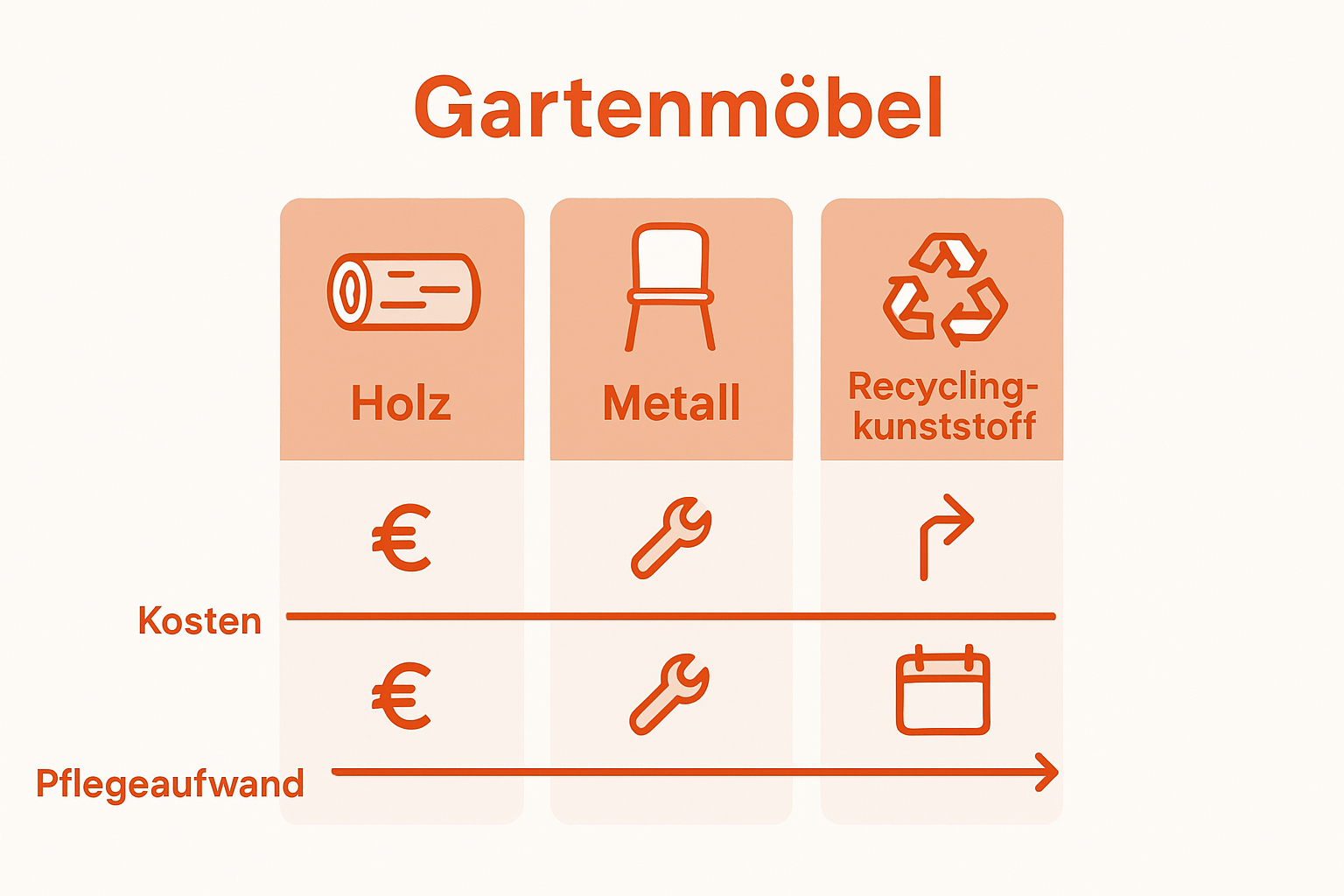 Infografik: Gartenmöbel im Kosten- und Haltbarkeitsvergleich