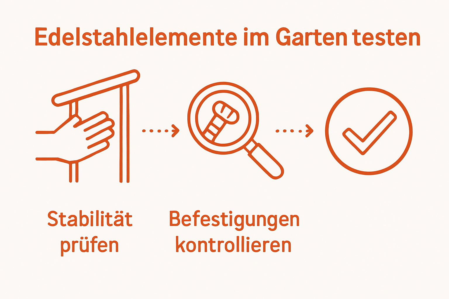 Infografik: Checkliste – Edelstahl-Elemente für den Garten