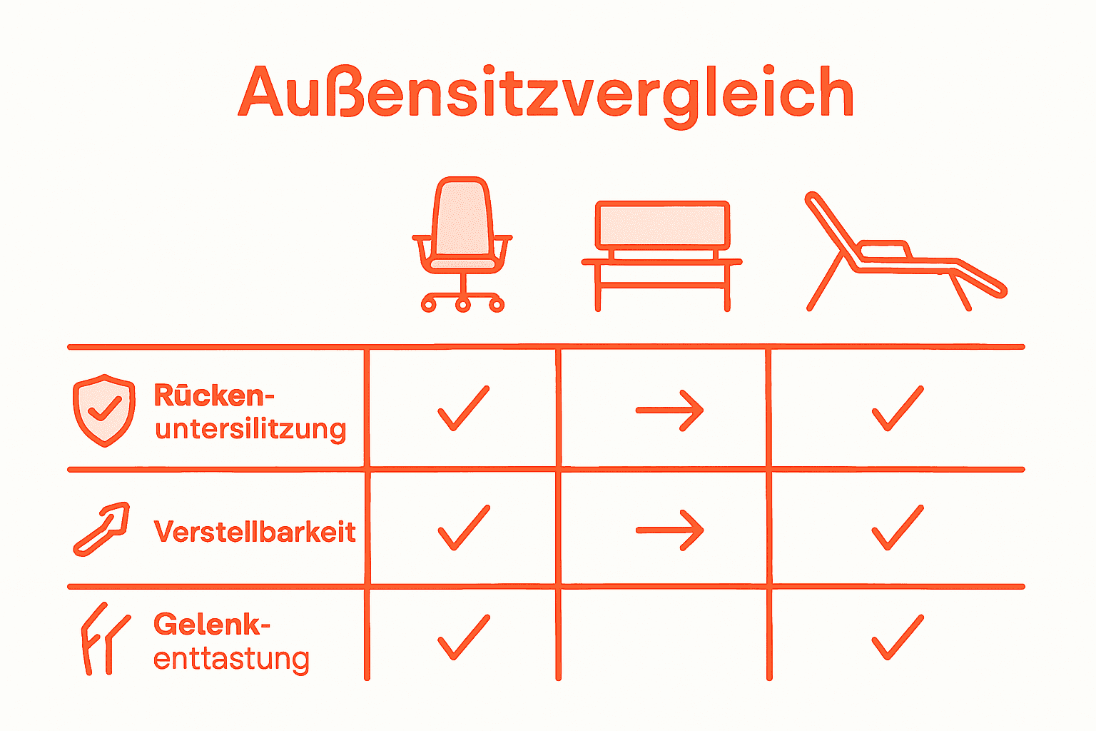 Infografik: Ergonomische Gartenmöbel im Vergleich – welche Varianten bieten den besten Sitzkomfort?
