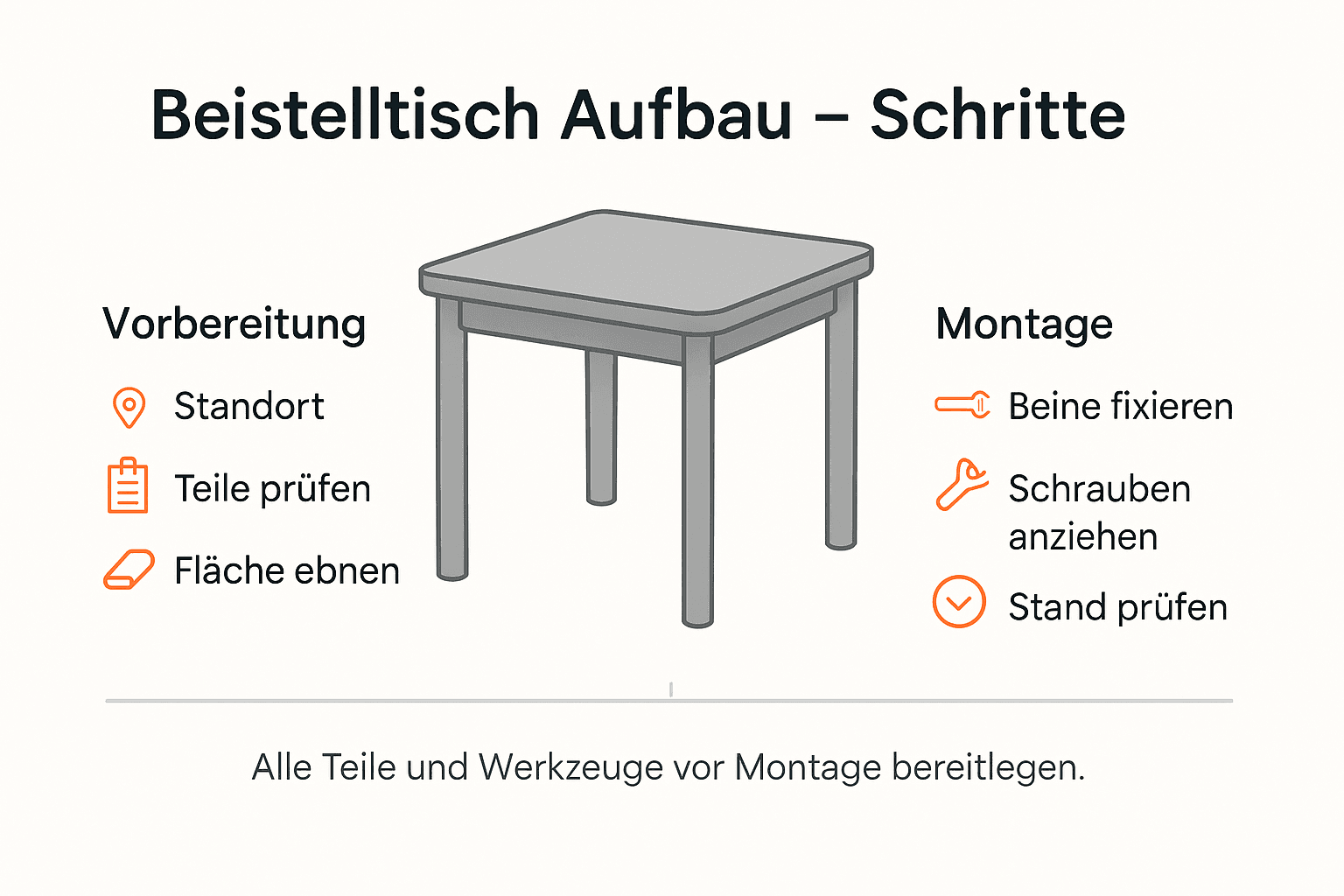Schritt-für-Schritt-Anleitung: So bauen Sie Ihren Beistelltisch ganz einfach selbst zusammen