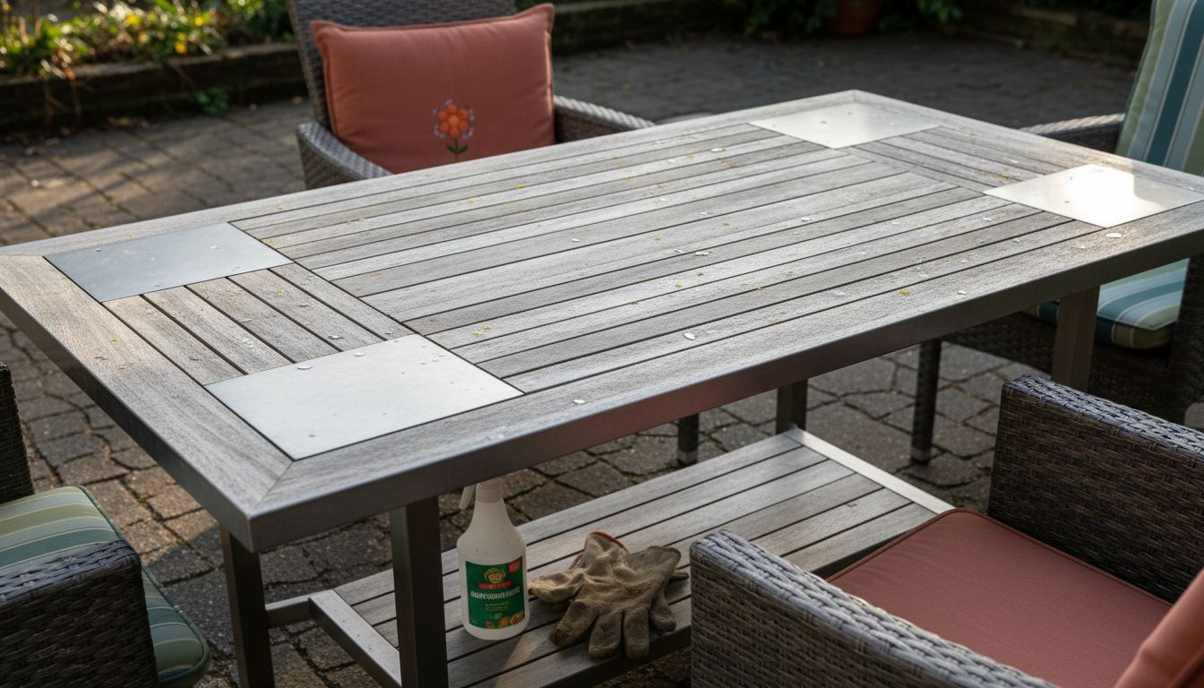 Gartentisch mit drei verschiedenen Materialien im Überblick