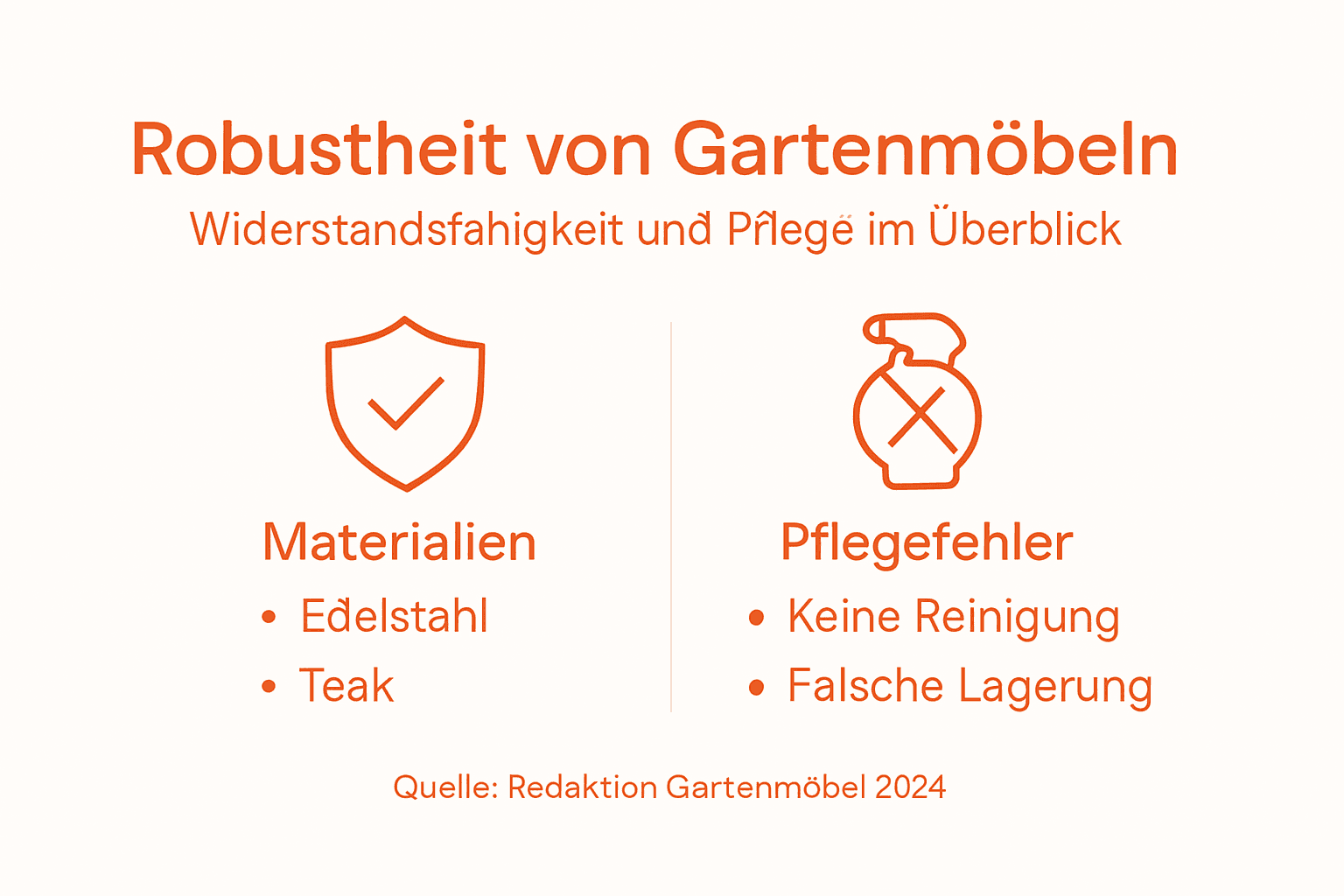 Infografik: Welche Gartenmöbel sind besonders robust und pflegeleicht?