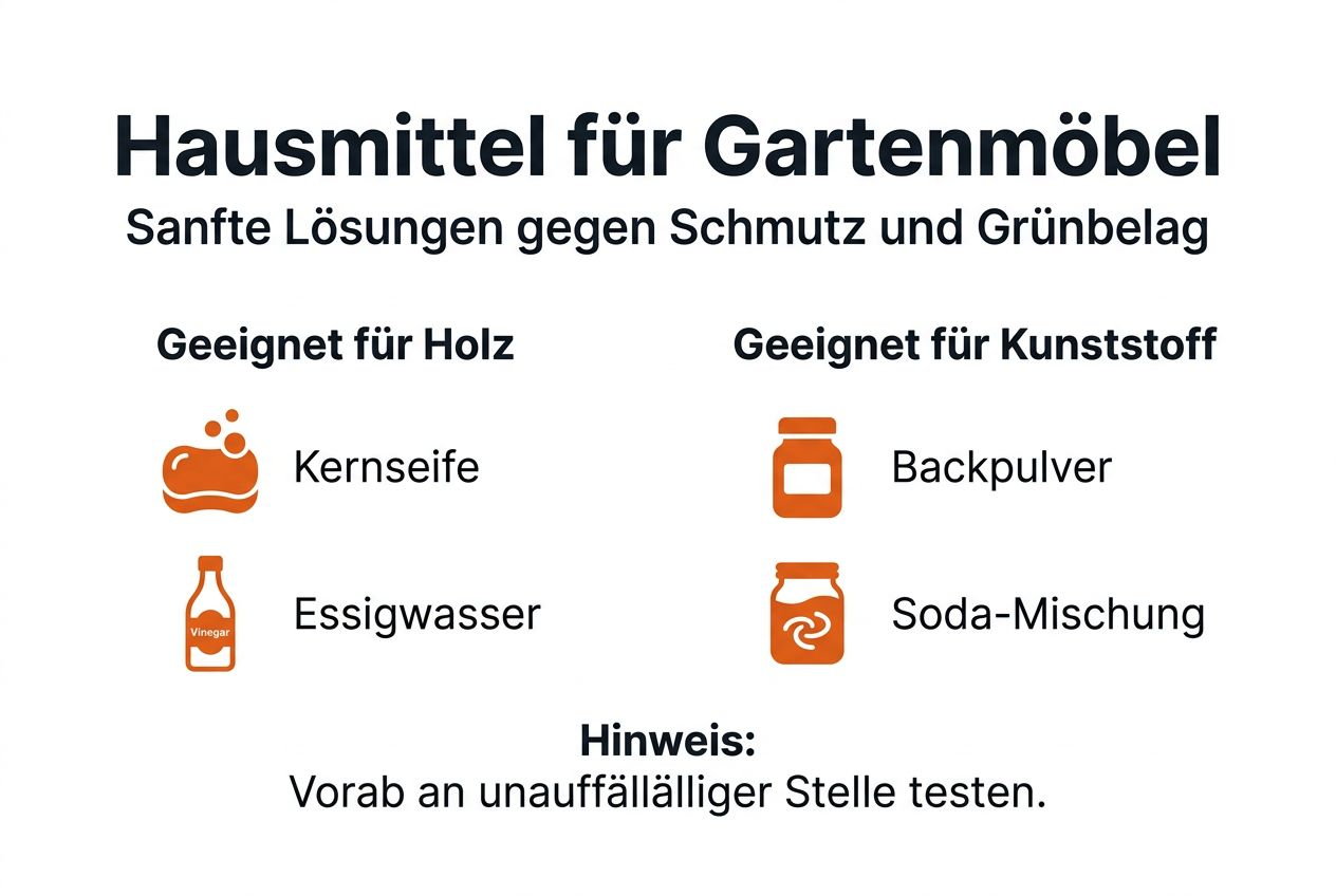 Übersicht: Praktische Hausmittel zur Pflege von Gartenmöbeln – inklusive Tipps zur Anwendung