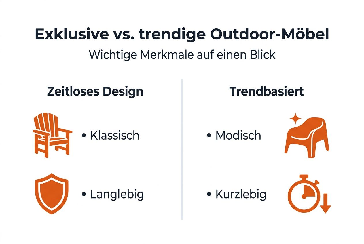 Infografik: Exklusive Outdoor-Möbel oder doch lieber angesagte Trendstücke?