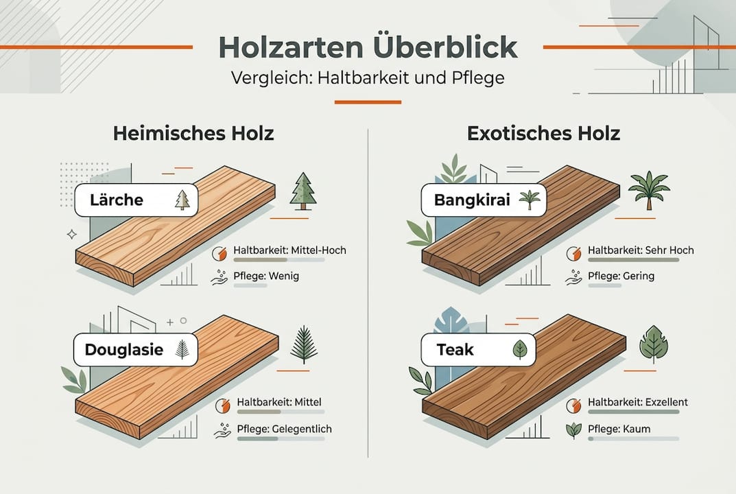 Infografik: Holzarten im Überblick und was sie für die Umwelt bedeuten