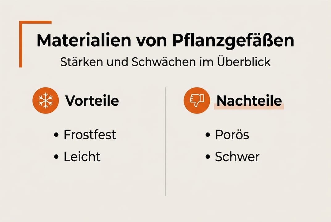 Übersicht: Vor- und Nachteile verschiedener Materialien für Pflanzgefäße