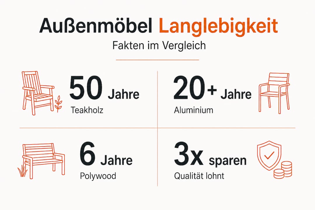 Infografik Langlebigkeit von Außenmöbeln