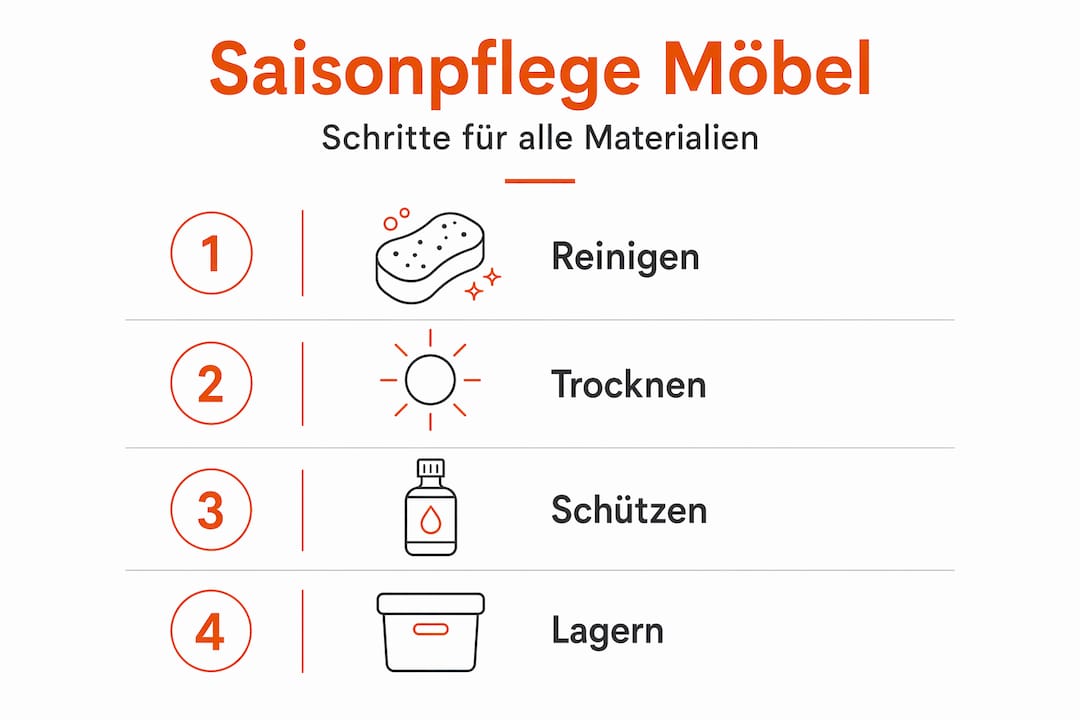 Übersicht: So pflegen Sie Ihre Gartenmöbel das ganze Jahr über