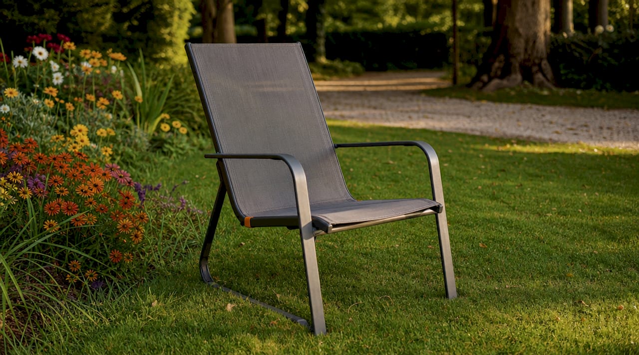 Komfortabler Gartenstuhl mit hoher Rückenlehne – Details und Besonderheiten