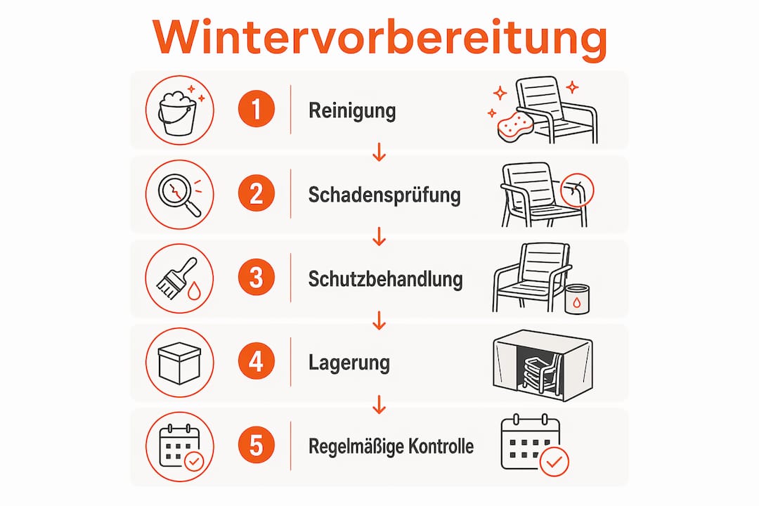 Infografik: So machen Sie Ihre Gartenmöbel fit für den Winter