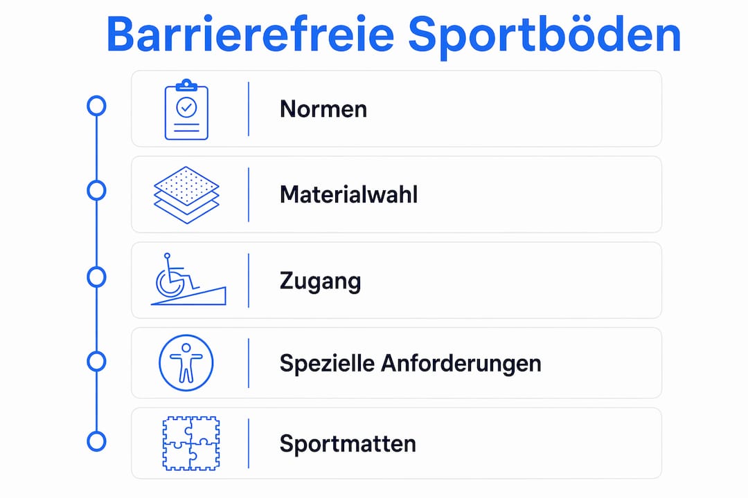 Infografik: So gestalten Sie Sportböden barrierefrei – die wichtigsten Schritte im Überblick