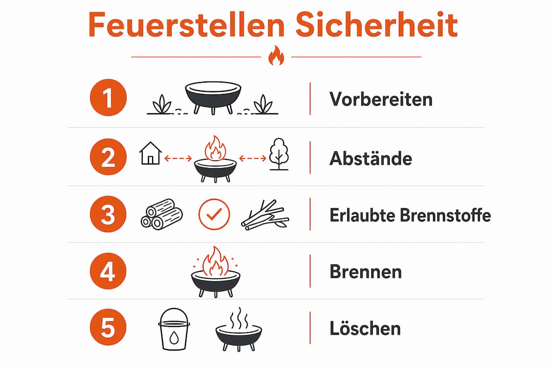 Übersicht: Die wichtigsten Sicherheitstipps für den Umgang mit Feuerstellen