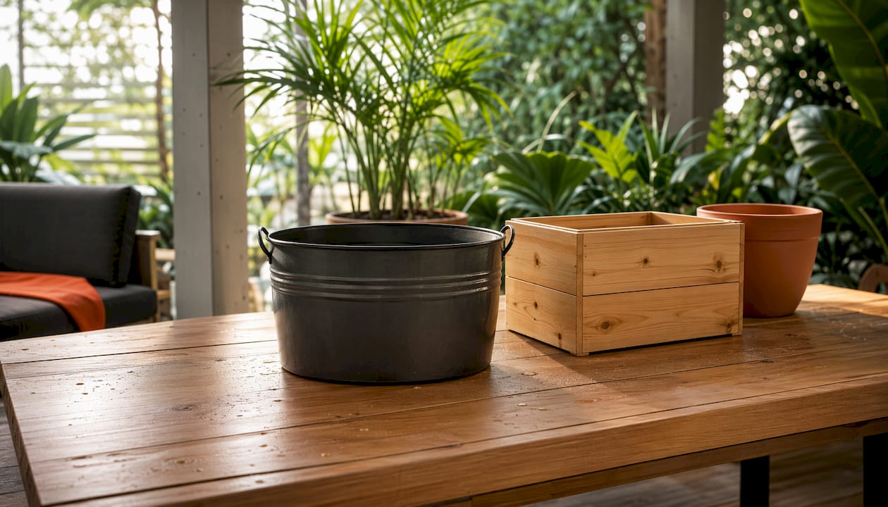 Umweltfreundliche Pflanzgefäße aus Holz, Stahl oder Terrakotta setzen stilvolle Akzente im Garten und auf dem Balkon.