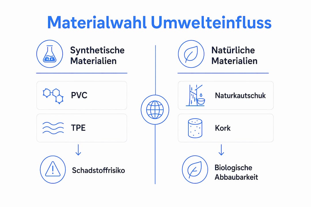 Infografik: Umweltfreundliche Materialien für Matten im Vergleich